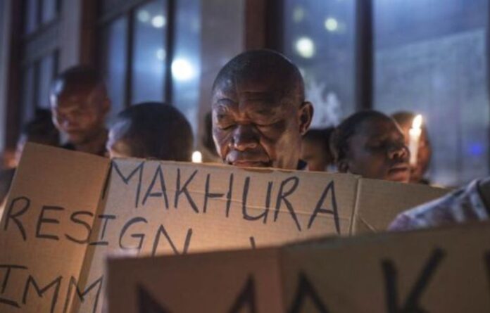 Families hold a vigil for Life Esidimeni patients. They may have warmed to Gauteng Premier David Makhura during the arbitration and meetings ahead of the proceedings