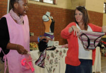 Washable pads have the potential to bring dignity to all women A girl demonstrates how to use the new washable sanitary towels.