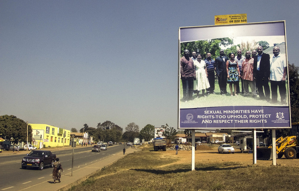 Loud and clear: A billboard in Lilongwe