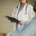 Doctor holds chart
