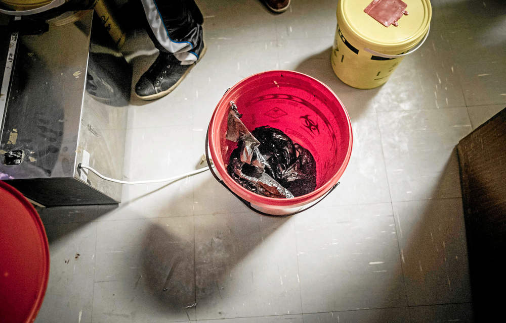 Bloody business: Aborted foetuses at an illegal abortion clinic in Jo'burg.
