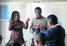 Hospitals introduce sign language to bridge gap between the deaf and care Bridging the gap: Pupils at the Emerald Hill School for the Deaf learning sign language. The majority of deaf people in Zimbabwe reportedly cannot read or write.