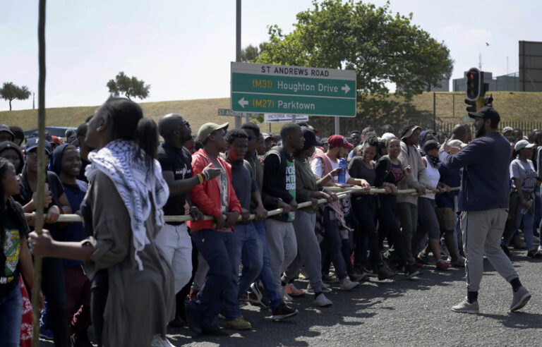 #FeesMustFall: Why are protestors rubbing condoms on their eyes?