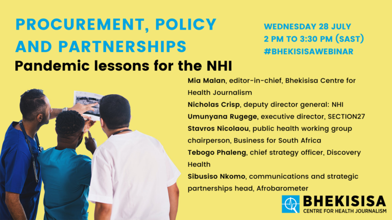 Procurement, policy and partnerships: Pandemic lessons for the NHI