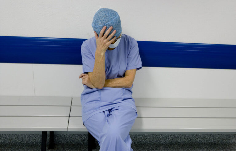 How did an otherwise healthy man with a broken leg end up dead in a hospital ceiling?