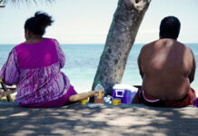 Obesity weighs heavily on Africa’s meagre resources An obese couple sits on the beach. Overweight and obesity have been recognised as crucial health issues and have been included in the sustainable development goals.